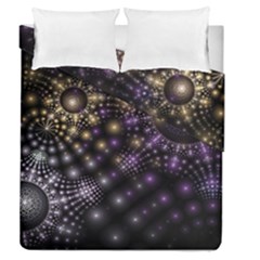 Fractal Spheres Glitter Design Duvet Cover Double Side (queen Size) by Pakrebo