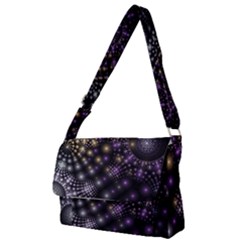 Fractal Spheres Glitter Design Full Print Messenger Bag by Pakrebo