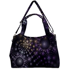 Fractal Spheres Glitter Design Double Compartment Shoulder Bag