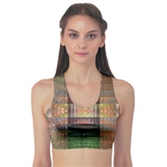 Fractal Design Pattern Decorative Sports Bra by Pakrebo