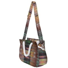 Fractal Design Pattern Decorative Rope Handles Shoulder Strap Bag