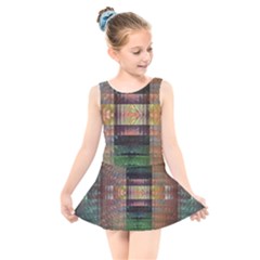 Fractal Design Pattern Decorative Kids  Skater Dress Swimsuit by Pakrebo