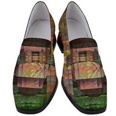 Fractal Design Pattern Decorative Women s Chunky Heel Loafers