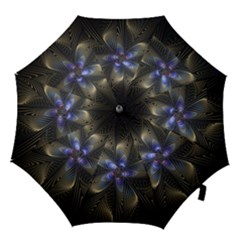 Fractal Blue Abstract Fractal Art Hook Handle Umbrellas (small) by Pakrebo