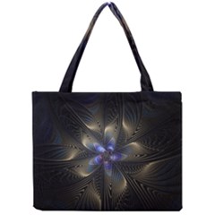 Fractal Blue Abstract Fractal Art Mini Tote Bag by Pakrebo