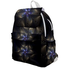 Fractal Blue Abstract Fractal Art Top Flap Backpack