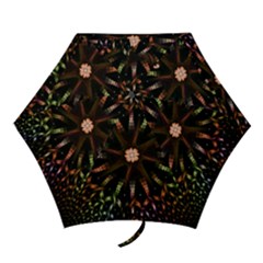 Fractal Colorful Pattern Texture Mini Folding Umbrellas by Pakrebo