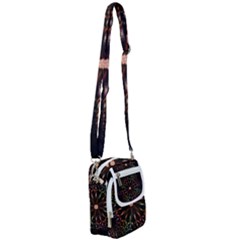 Fractal Colorful Pattern Texture Shoulder Strap Belt Bag