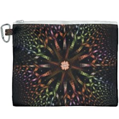 Fractal Colorful Pattern Texture Canvas Cosmetic Bag (xxxl) by Pakrebo