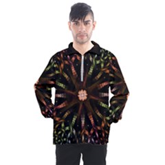 Fractal Colorful Pattern Texture Men s Half Zip Pullover