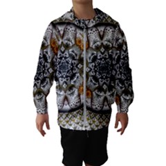 Medallion Fractal Digital Art Kids  Hooded Windbreaker