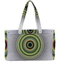 Fractal Mandala White Background Canvas Work Bag