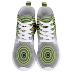 Fractal Mandala White Background Women s Lightweight High Top Sneakers by Pakrebo