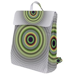 Fractal Mandala White Background Flap Top Backpack