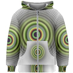 Fractal Mandala White Background Kids  Zipper Hoodie Without Drawstring by Pakrebo