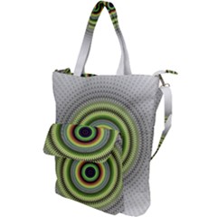 Fractal Mandala White Background Shoulder Tote Bag by Pakrebo