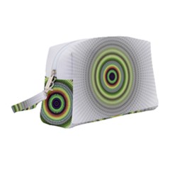 Fractal Mandala White Background Wristlet Pouch Bag (medium)