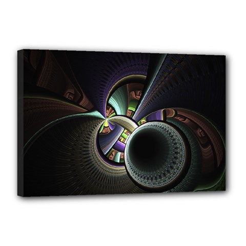 Fractal Fractal Art Multi Color Canvas 18  X 12  (stretched) by Pakrebo