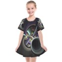 Fractal Fractal Art Multi Color Kids  Smock Dress View1