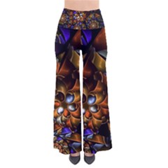 Fractal Spiral Flowers Pattern So Vintage Palazzo Pants by Pakrebo