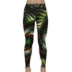 Fractal Christmas Colors Christmas Classic Yoga Leggings by Pakrebo