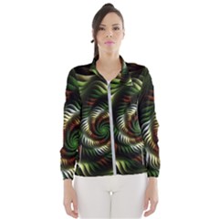 Fractal Christmas Colors Christmas Women s Windbreaker