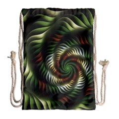 Fractal Christmas Colors Christmas Drawstring Bag (large) by Pakrebo