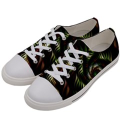 Fractal Christmas Colors Christmas Women s Low Top Canvas Sneakers