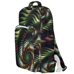 Fractal Christmas Colors Christmas Double Compartment Backpack by Pakrebo