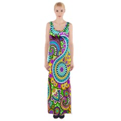 Paisley 5 Maxi Thigh Split Dress by impacteesstreetwearfive