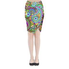 Paisley 5 Midi Wrap Pencil Skirt by impacteesstreetwearfive