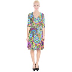 Paisley 5 Wrap Up Cocktail Dress by impacteesstreetwearfive