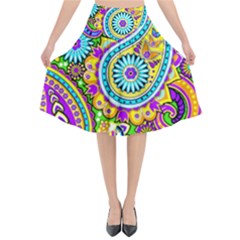 Paisley 5 Flared Midi Skirt by impacteesstreetwearfive