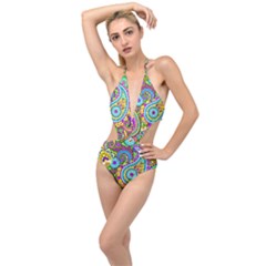 Paisley 5 Plunging Cut Out Swimsuit by impacteesstreetwearfive