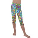 Paisley 5 Kids  Lightweight Velour Capri Leggings  View1