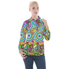 Paisley 5 Women s Long Sleeve Pocket Shirt