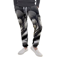 Fractal Silver Flower Bloom Floral Men s Jogger Sweatpants