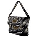 Fractal Silver Flower Bloom Floral Buckle Messenger Bag View2