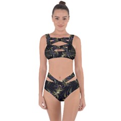 Fractal Braids Texture Pattern Bandaged Up Bikini Set 