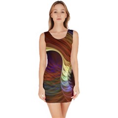 Fractal Colorful Rainbow Flowing Bodycon Dress by Pakrebo