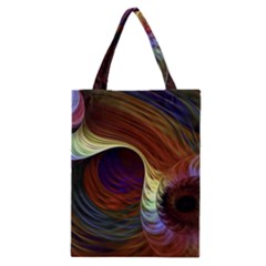 Fractal Colorful Rainbow Flowing Classic Tote Bag by Pakrebo