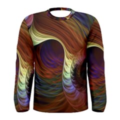 Fractal Colorful Rainbow Flowing Men s Long Sleeve Tee by Pakrebo