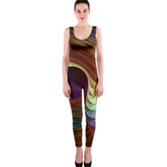 Fractal Colorful Rainbow Flowing One Piece Catsuit by Pakrebo