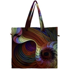 Fractal Colorful Rainbow Flowing Canvas Travel Bag by Pakrebo