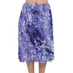 Maelstrom Velvet Flared Midi Skirt