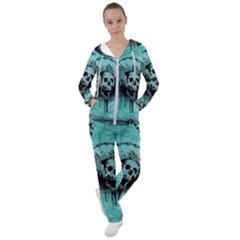 Awesome Skull With Wings Women s Tracksuit