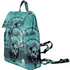 Awesome Skull With Wings Buckle Everyday Backpack by FantasyWorld7