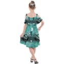 Awesome Skull With Wings Kids  Cut Out Shoulders Chiffon Dress View2