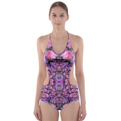 World Wide Blooming Flowers In Colors Beautiful Cut-out One Piece Swimsuit by pepitasart