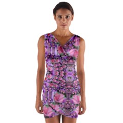 World Wide Blooming Flowers In Colors Beautiful Wrap Front Bodycon Dress by pepitasart